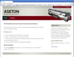 Náhled na webové stránky: Aseton - renovace tonerů do laserových tiskáren